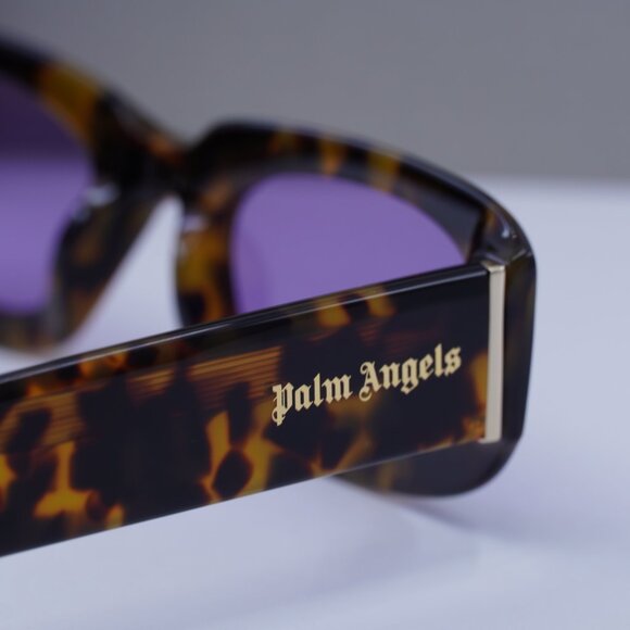 Palm Angels PERI104 NOAH 6037 Rectangle Sunglasses - Havana/Purple - Picture 6 of 10